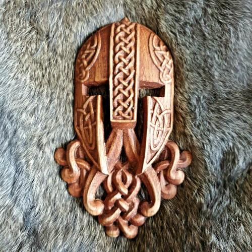 Viking mask oak - viking,