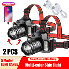 2PC Waterproof COB Headlamp