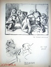 Vintage 1934 J H DOWD Collectable Pencil Sketch Art Print 'Perfect Gentleman'