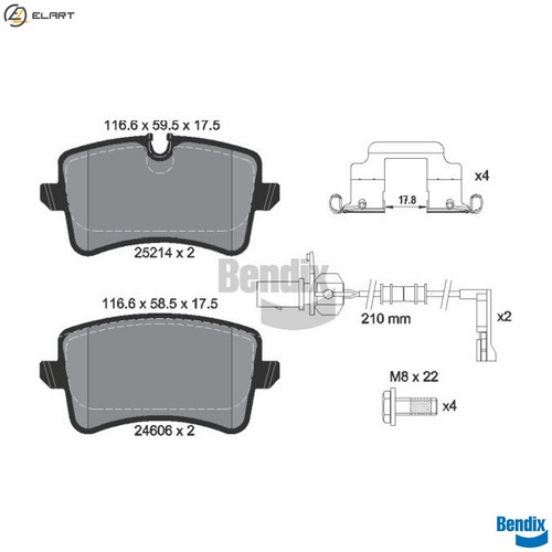 Brake pad set disc - brake,