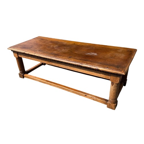 Antique oak coffee table with