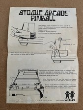 TOMY ATOMIC ARCADE PINBALL INSTRUCTIONS - FREE UK POSTAGE!!