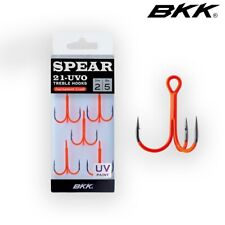 BKK Spear 21 UVO Treble Hooks - UV Orange Coated - ALL SIZES 