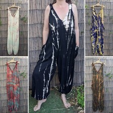 Tie dye dungarees one piece