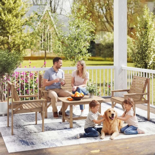 Wooden garden furniture set - garden,