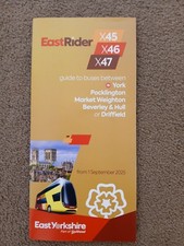 GO-AHEAD EAST YORKSHIRE  TIMETABLE / LEAFLET  SERVICE X45,X46,X47 september 2025