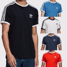 Adidas Originals 3 Stripes Cotton T-shirt Crew Neck Short Sleeve S-XXL