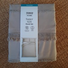 TESCO DOUBLE DUVET BEIGE SUPER