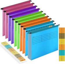 A4 Suspension File, 10 PCS Polypropylene Filing Cabinet Suspension Files with T