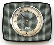 NEW 24cm Green Wall Clock - Vintage Style Mid Century Style Retro French Country