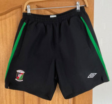 Glentoran Shorts Mens Small S Black Green Home Official Umbro Football Belfast