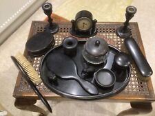 REAL EBONY VINTAGE DRESSING TABLE SET - 14 PIECES