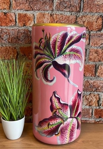 Pink lilies ceramic - lilies,