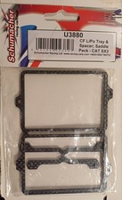 Schumacher CAT SX3 CF LiPo Tray & Spacer; Saddle Pack - CAT SX3 U3880