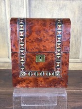 ANTIQUE BURR WALNUT DOMED TOP