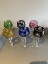 Set of 6 Fantastic Cut to Clear Hock Wine Glasses Nachtmann/Bohemian ?