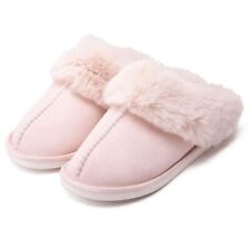 Womens Slippers Memory Foam Fluffy House Slip-on Suede Anti-Skid Sole Indoor