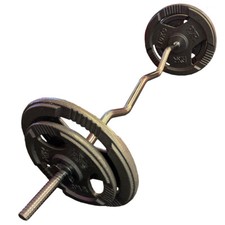 FXR Sports EZ 1" Barbell Sets with Cast Iron Tri-Grip Weight Plates
