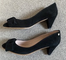 Red Or Dead Black Suede Courts