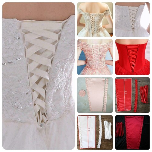 3pcs set satin corset kit - satin,