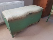 Vintage Lloyd Loom Style Bedding Box - Ottomon