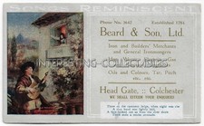 COLCHESTER - Beard & Son, Builders Merchants BLOTTER 1930's Essex Ephemera E203