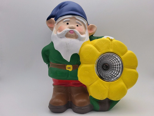 Solar powered garden gnome - garden,