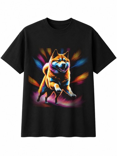 Psychedelic akita sunbeams - psychedelic,