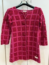 Odd Molly rare pink and red crochet coat/cardigan