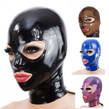 UK Latex Gummi Hood Rubber Mask Fetish Sexy Headgear Cosplay Club Wear Handmade 