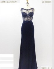 Gorgeous Navy Sequin Prom Ball Dress By Goya London UK size 6 - New