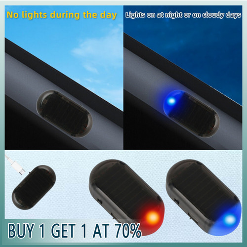Solar power car led fake - led, dummy