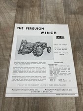 MASSEY FERGUSON 1950s Tractor WINCH Farm Agricultural Advertising Sales Brochure