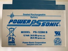 PS-12260 Power-Sonic 12 volt 26Ah Rechargeable 12V PS12260 lead acid Battery 