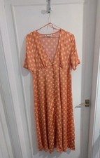 Zara Satin Midi Peach Yellow