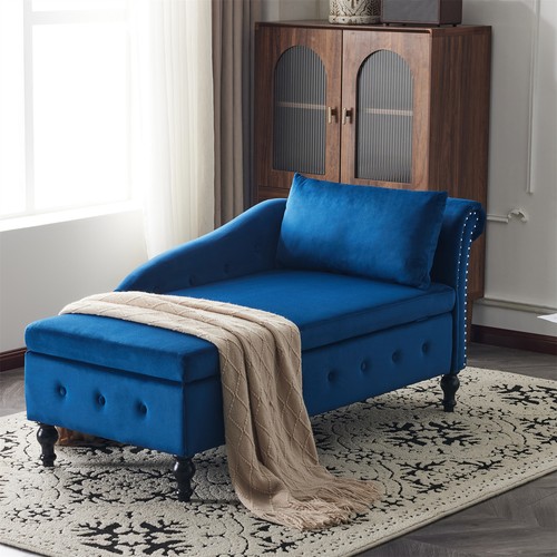 Velvet chaise longue indoor - chaise,