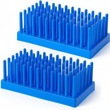 2 Pack  Plastic Test Tube Rack, 66 Columns, Drip  , for Drying and Storing7462