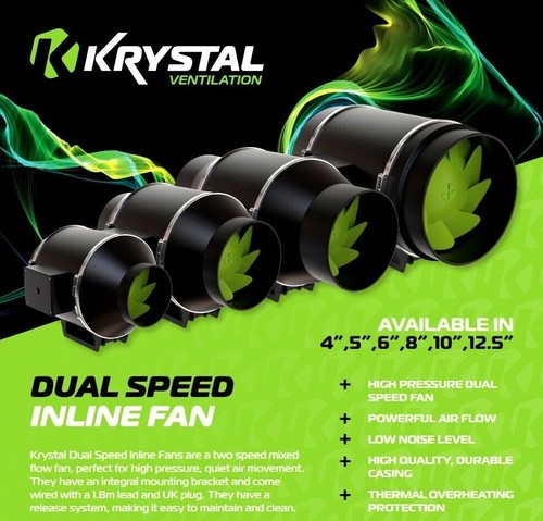 Krystal twin speed inline fan - twin,