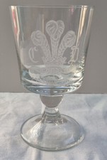 Glass Chalice Goblet Wheel Cut Charles And Diana Wedding 1981 Excellent