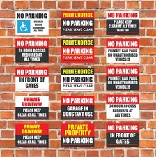 No Parking Metal Sign with