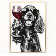 Funny COCKER SPANIEL dog