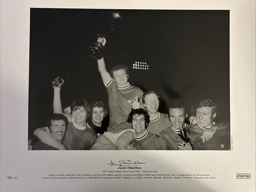 Jack charlton signed leeds - signed,