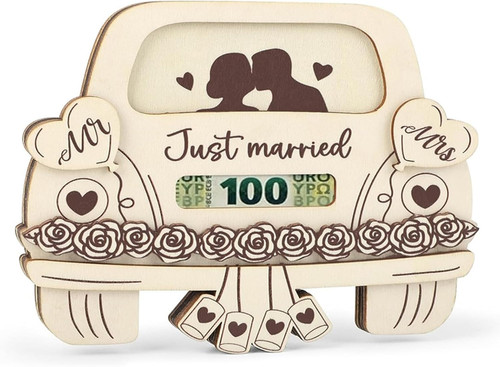 Wooden wedding money gift - wedding,