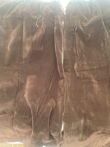 Pair vintage dark brown velvet - pair,