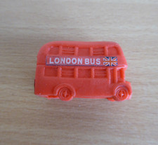 Vintage Red London Bus Novelty Rubber Eraser 1980's Unused