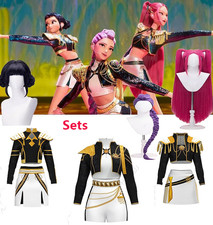 Kids Girls K-Pop Demon Hunters Costume Wig Rumi Mira Zoey Cosplay Fancy Dress?…