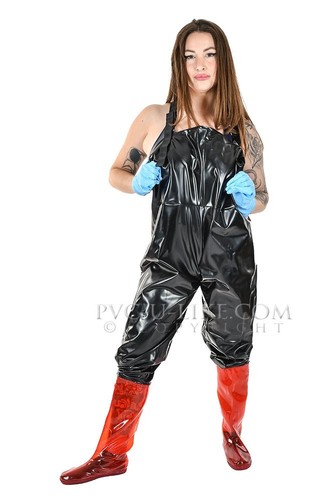 Unisex pvc fetish waders with - unisex,