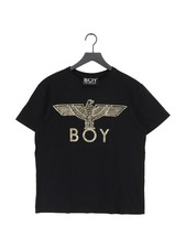 Boy London Men's T-Shirt S Black Graphic 100% Cotton Basic