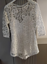 Zara  White  Playsuit Lace