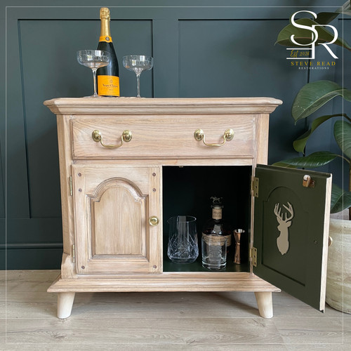 Vintage oak cabinet restored - vintage,